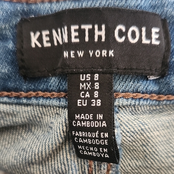 Kenneth Cole New York Straight Leg Blue Jeans 8 - Picture 6 of 7
